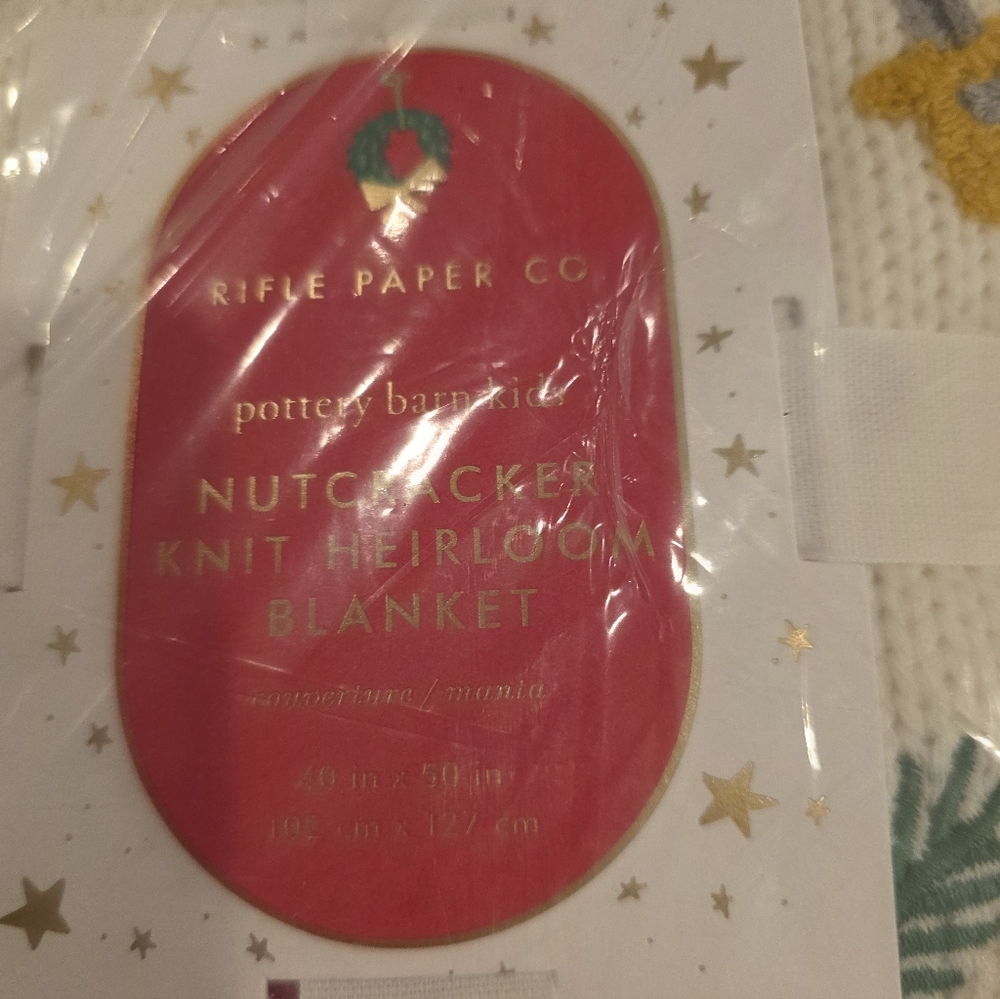 Pottery Barn Kids Nutcracker Knit Heirloom Blanket - Picture 2 of 3